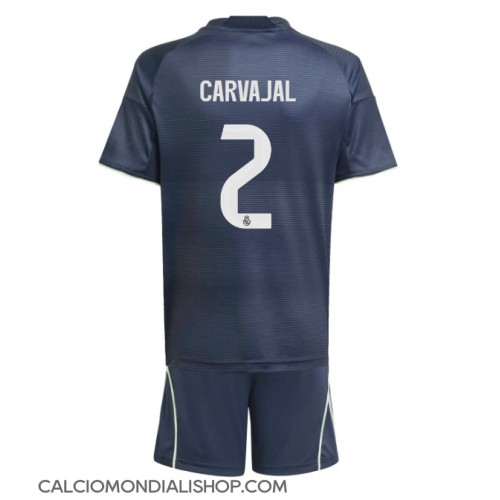 Maglie da calcio Real Madrid Daniel Carvajal #2 Seconda Maglia Bambino 2025-26 Manica Corta (+ Pantaloni corti)